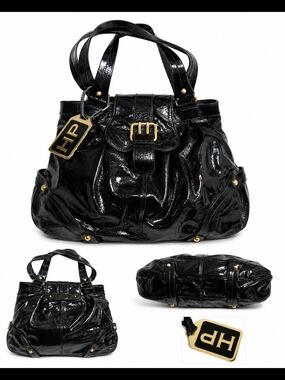 Dooney & Bourke HP Hayden Panettiere Limited Edition Black Patent Leather Hobo
